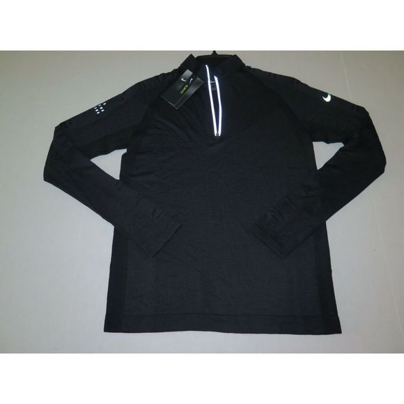 Nike CU6191 Women's Sz M Black Run Division 1/2-Zip Wool/Nylon Running Top $120+ - Picture 3 of 9